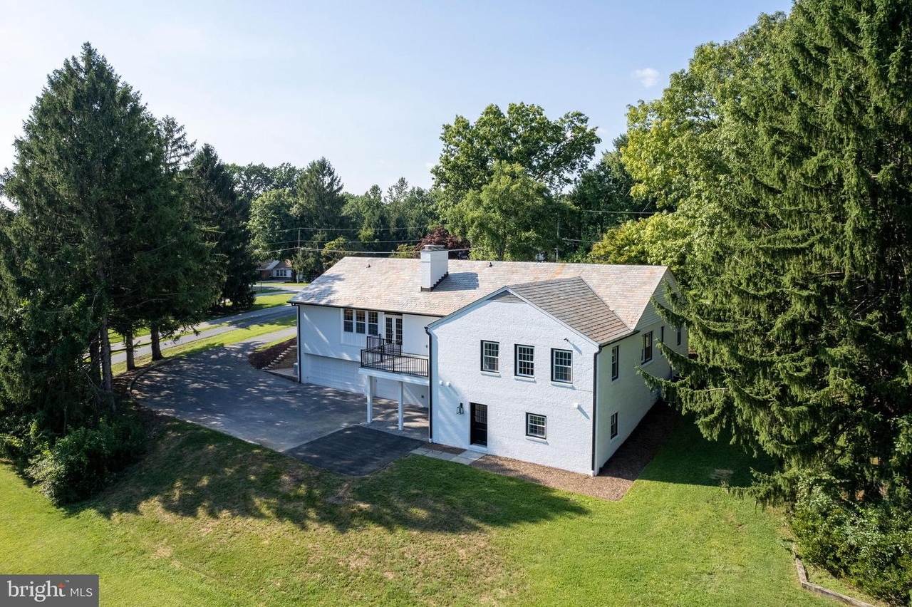 Chapel Ridge — rear exterior and yard viewed from above